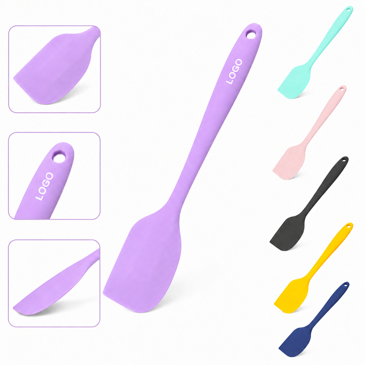 8.5" Seamless Silicone Kitchen Scraper for Small Containers